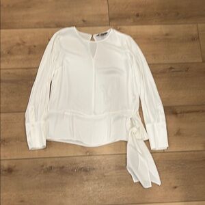 Vera Wang Elegant White/Cream Women's Blouse Size Small